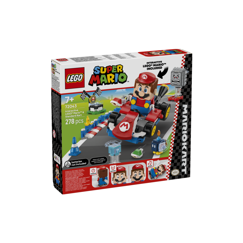LEGO Super Mario 72043 - Mario Kart™ – Mario™ interactif et kart standard