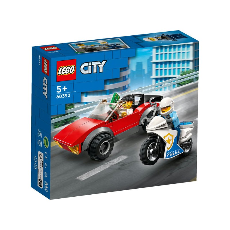 LEGO® City® 60392 - La course-poursuite de la moto de police