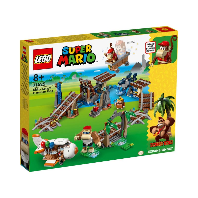 LEGO® Super Mario™ 71425 - Ensemble d'extension Course de chariot de mine de Diddy Kong